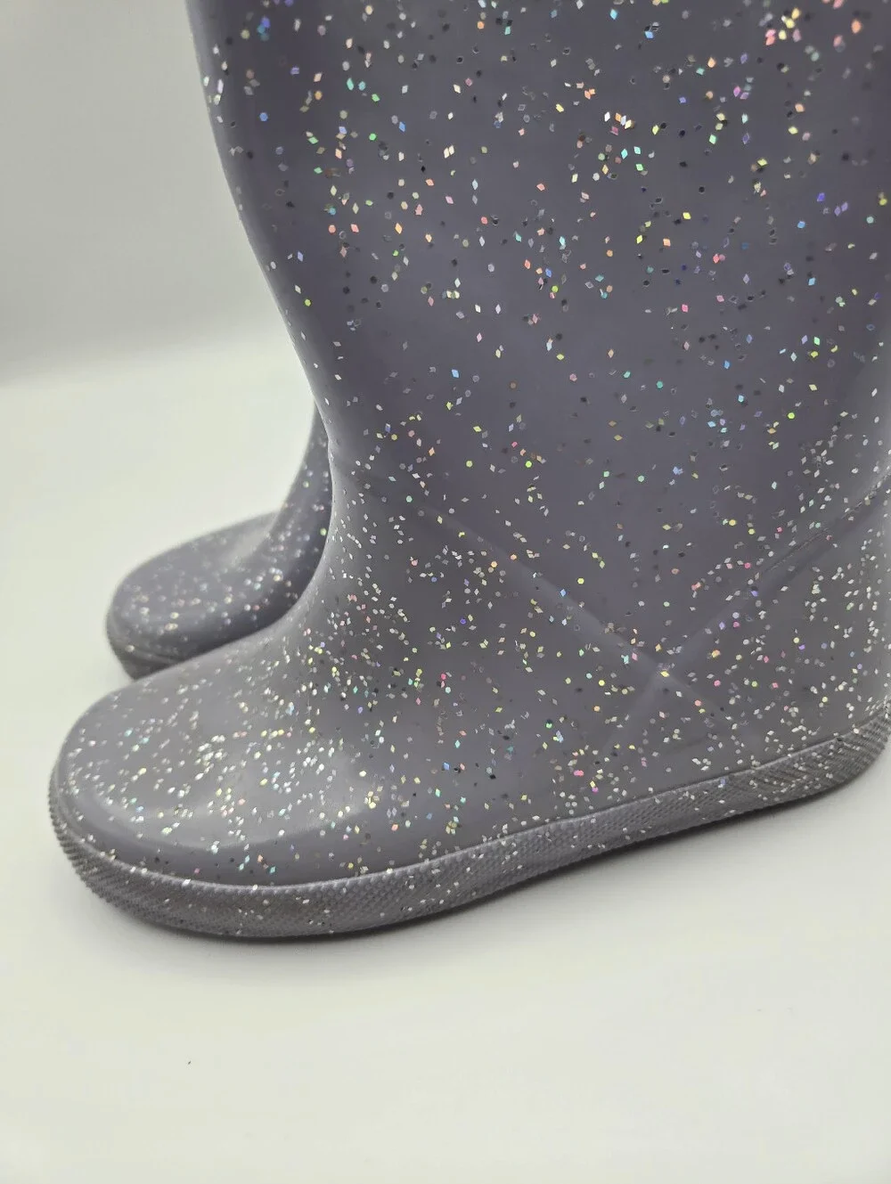 Hunter Lavender Purple Glitter Sparkle Rain Boots Little Girls Size US 1